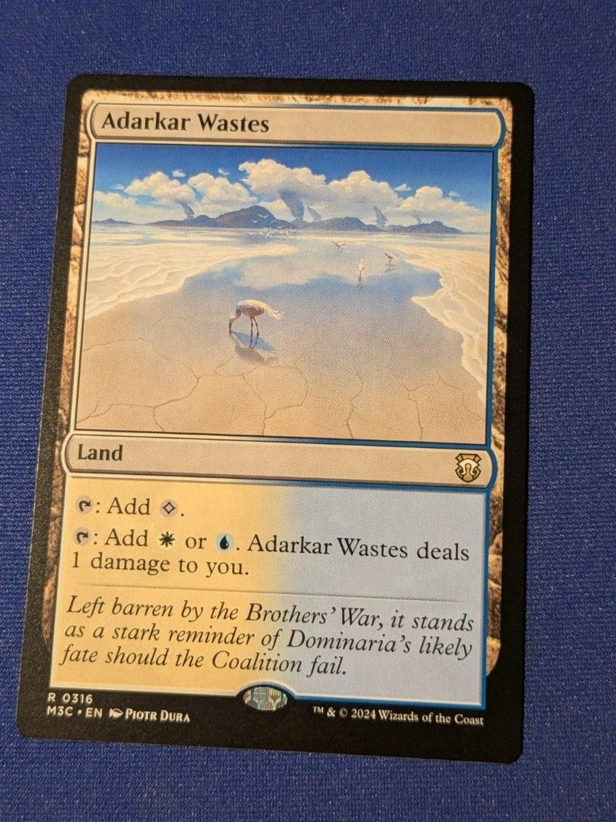 Adarkar Wastes Modern Horizons 3 Commander #316 quasi nuovo MTG
