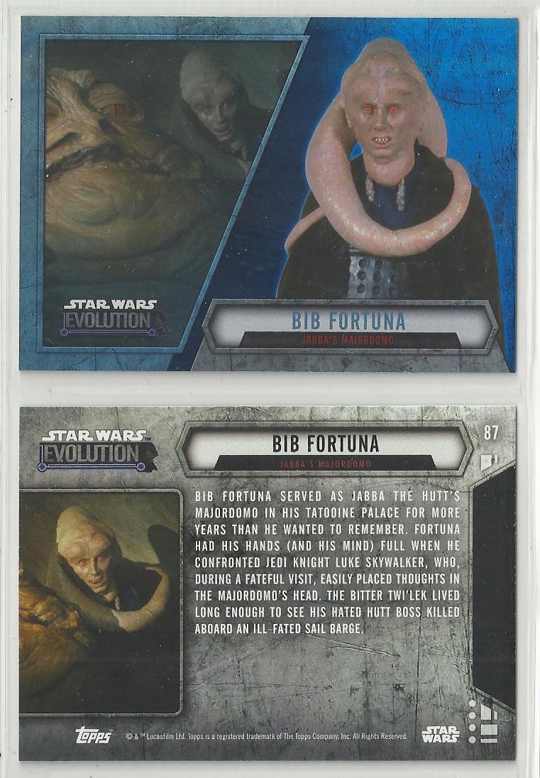 2016 Star Wars Evolution (Topps) BLUE FOIL "Parallel" Base Trading Card #87