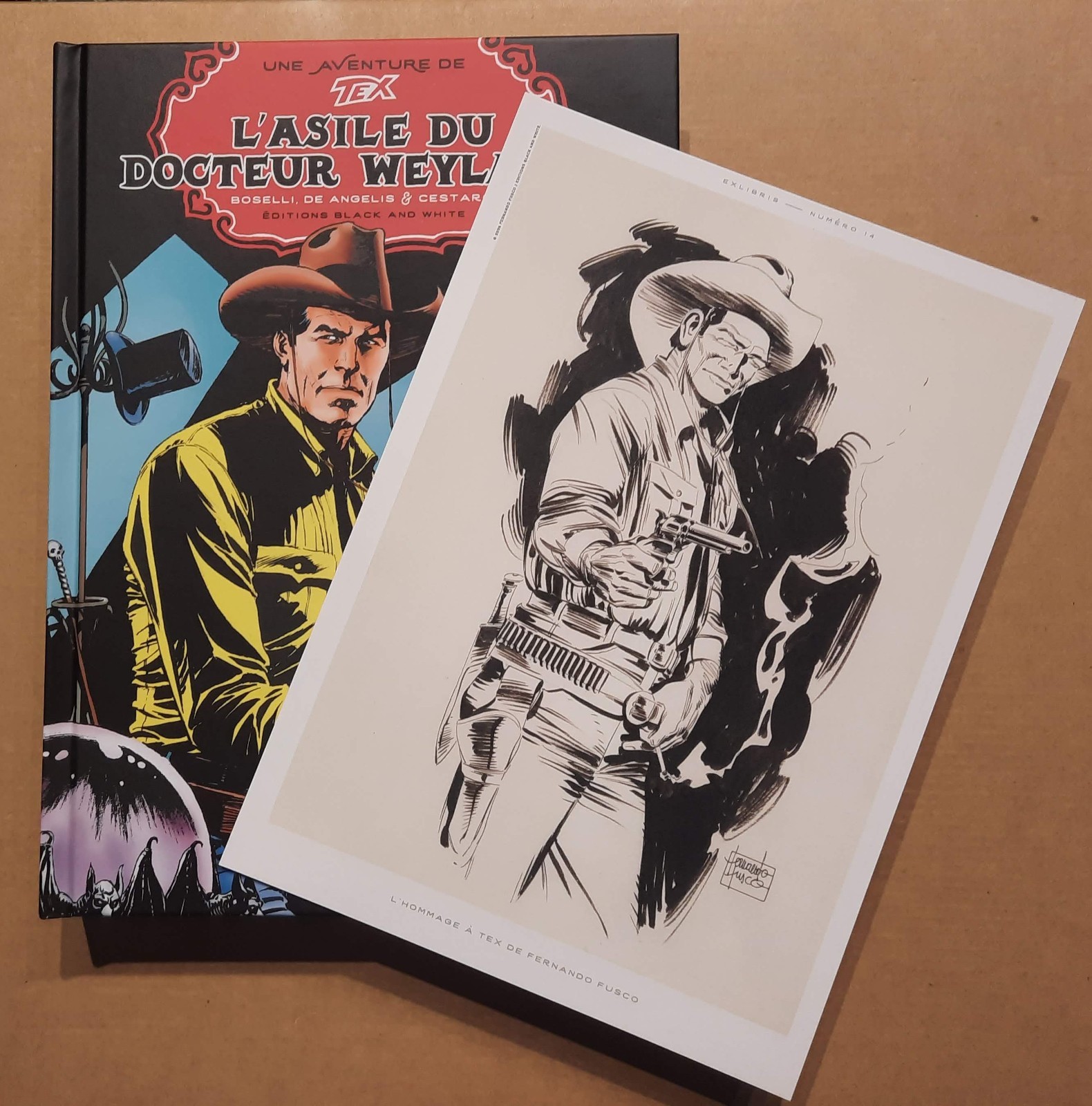 TEX tome 17 Asile docteur Weyland BLACK & WHITE TL 700 ex EO ETAT NEUF ex-libris