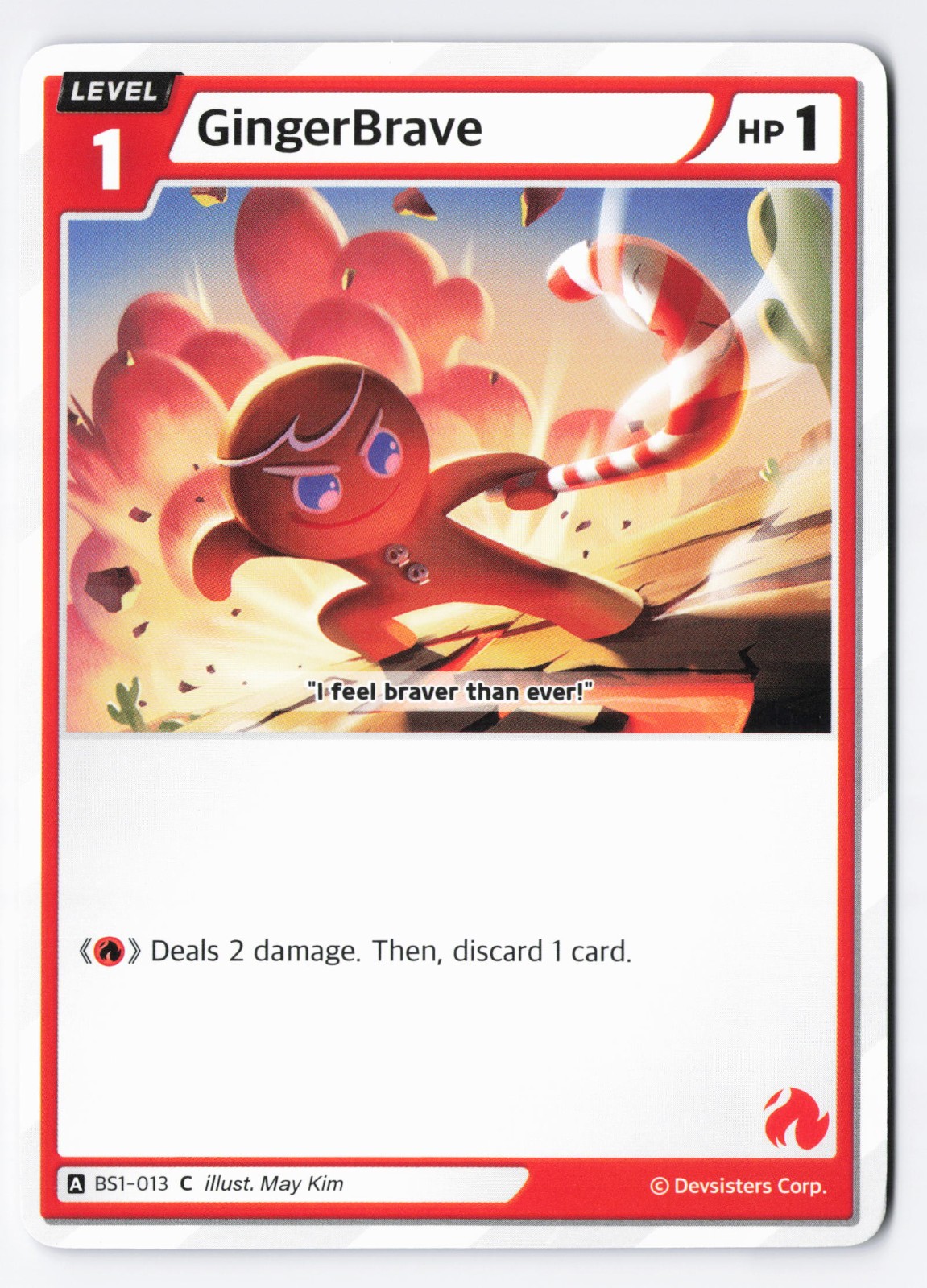 GingerBrave BS1-013 - Brave Beginning Cookie Run Braverse Common Non-Holo NM