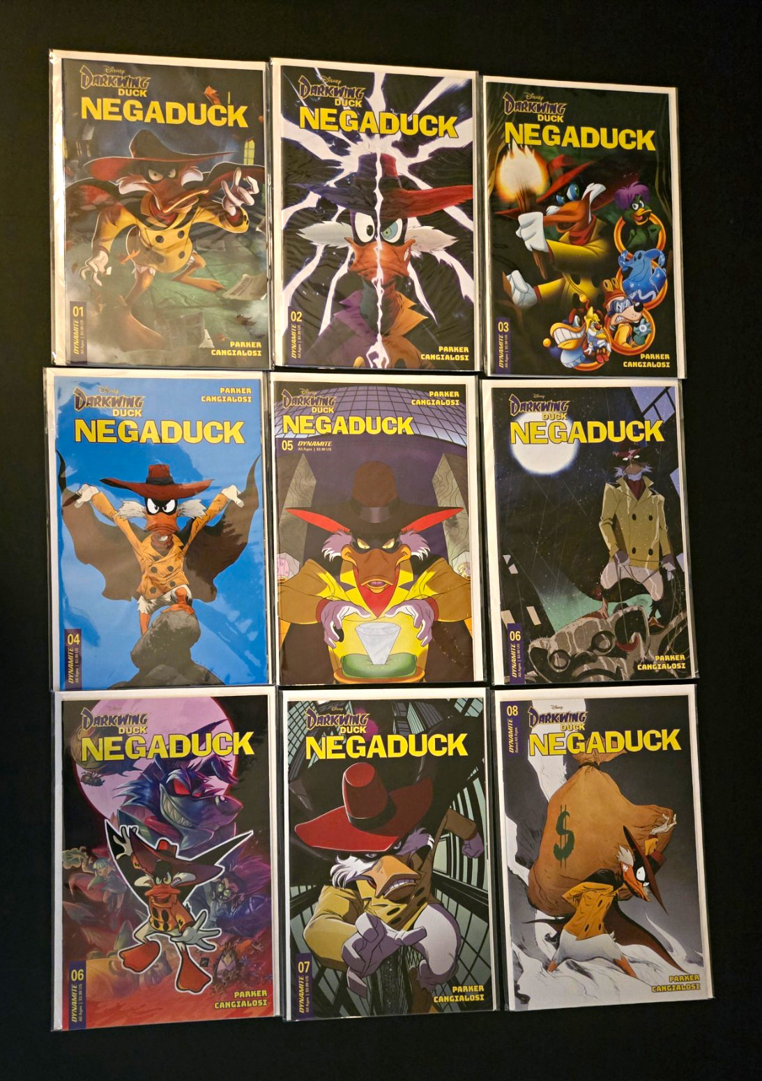 Darkwing Duck: Negaduck lotto fumetti completi #1-8 + variante (9) Disney Parker
