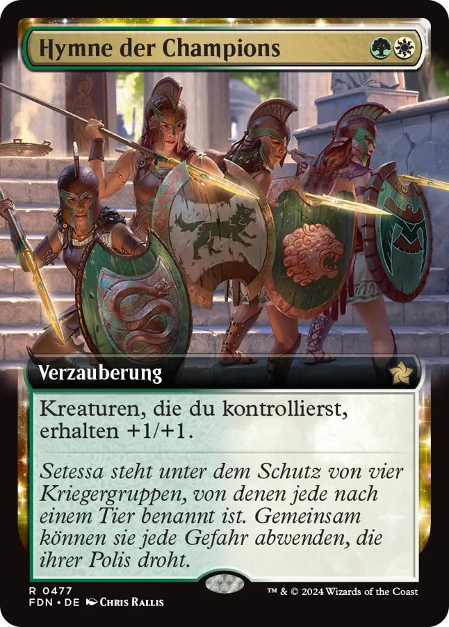 MTG Magic the Gathering FDN Hymne der Champions 0477 rare deutsch foil