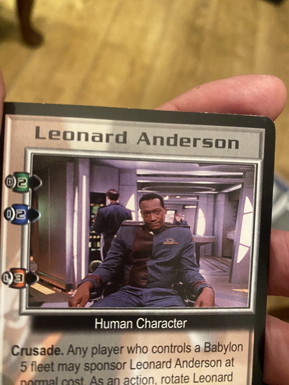 LEONARD ANDERSON BABYLON 5 CCG COLLECTORS CARD NEAR MINT CRUSADE UNPLAYED