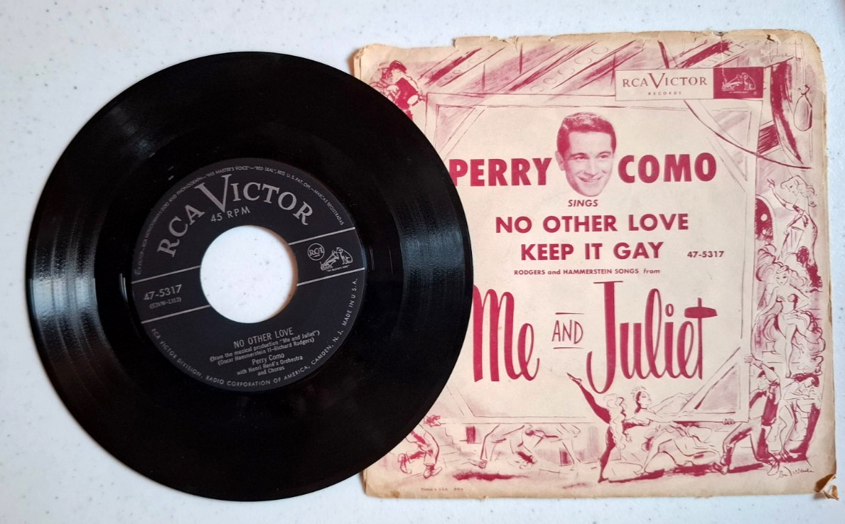 PERRY COMO 45 rpm record "No Other Love"  "Keep It Gay"