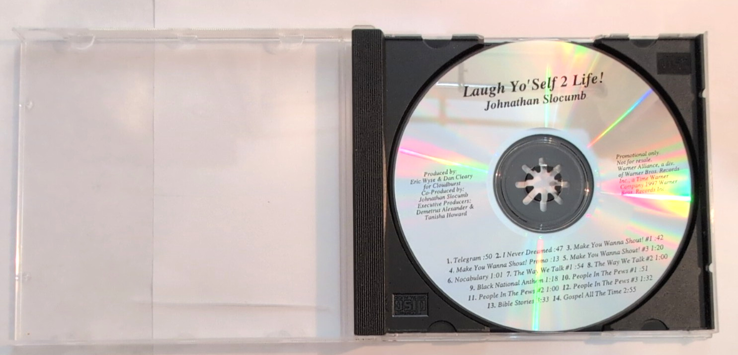 Johnathan Slocumb: PROMO CD Laugh Yo'Self 2 Life (1997 Warner) 'The Clean Comic'