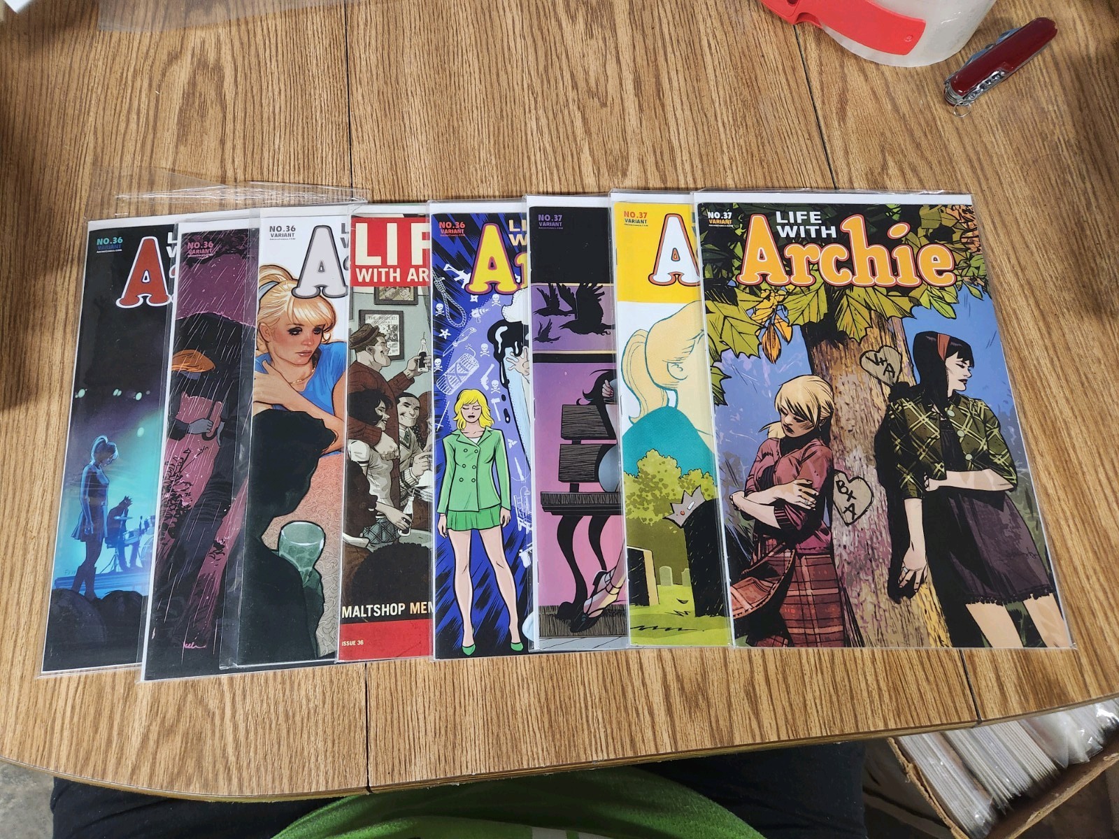 Life With Archie 36 37 Death Of Archie varianti Adam Hughes Mike Allred lotto di 8