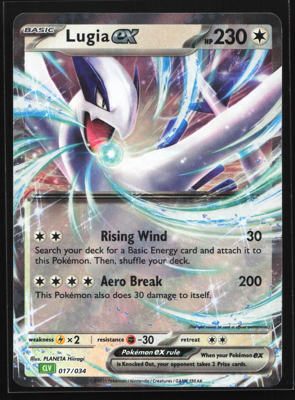 Carta Pokemon Holo Collezione TCG Lugia ex 017/034