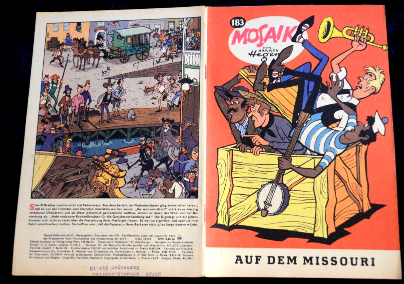 Originale MOSAIK Hannes Hegen Nr. 183 Sul Missouri DDR