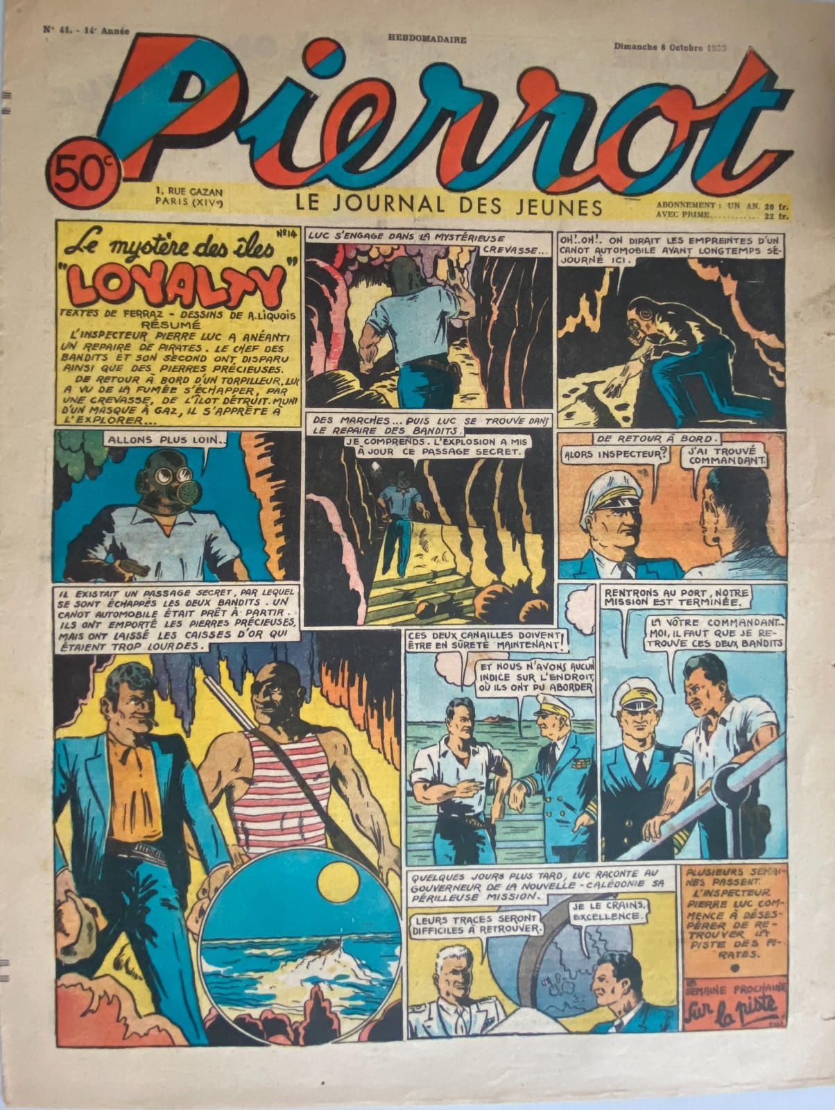 PIERROT Journal Des Jeunes N° 41 Ottobre 1939 Nel Rif