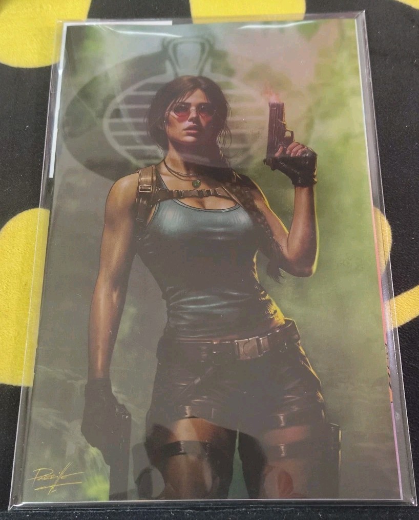 GI JOE TOMB RAIDER #1 Parillo NYCC EXCLUSIVE FOIL VIRGIN VARIANT NM LTD 500 HTF