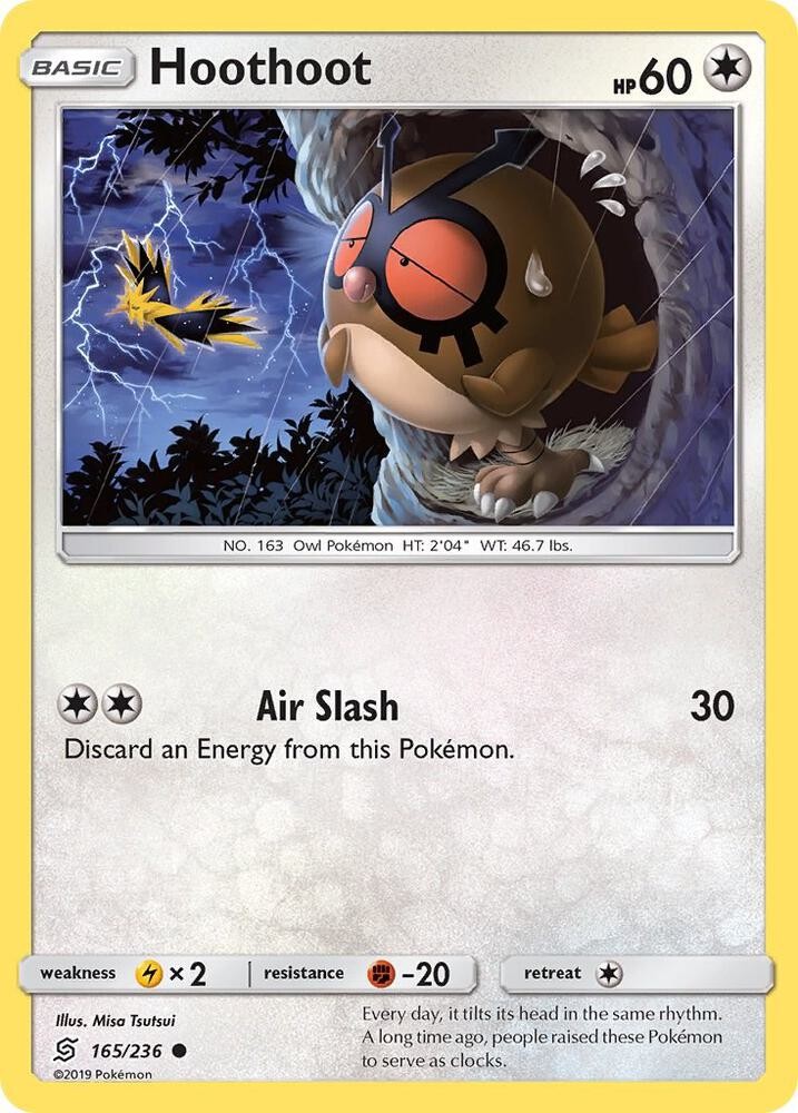 Hoothoot #165/236 Sm - Unified Minds Pokemon comune TCG LP