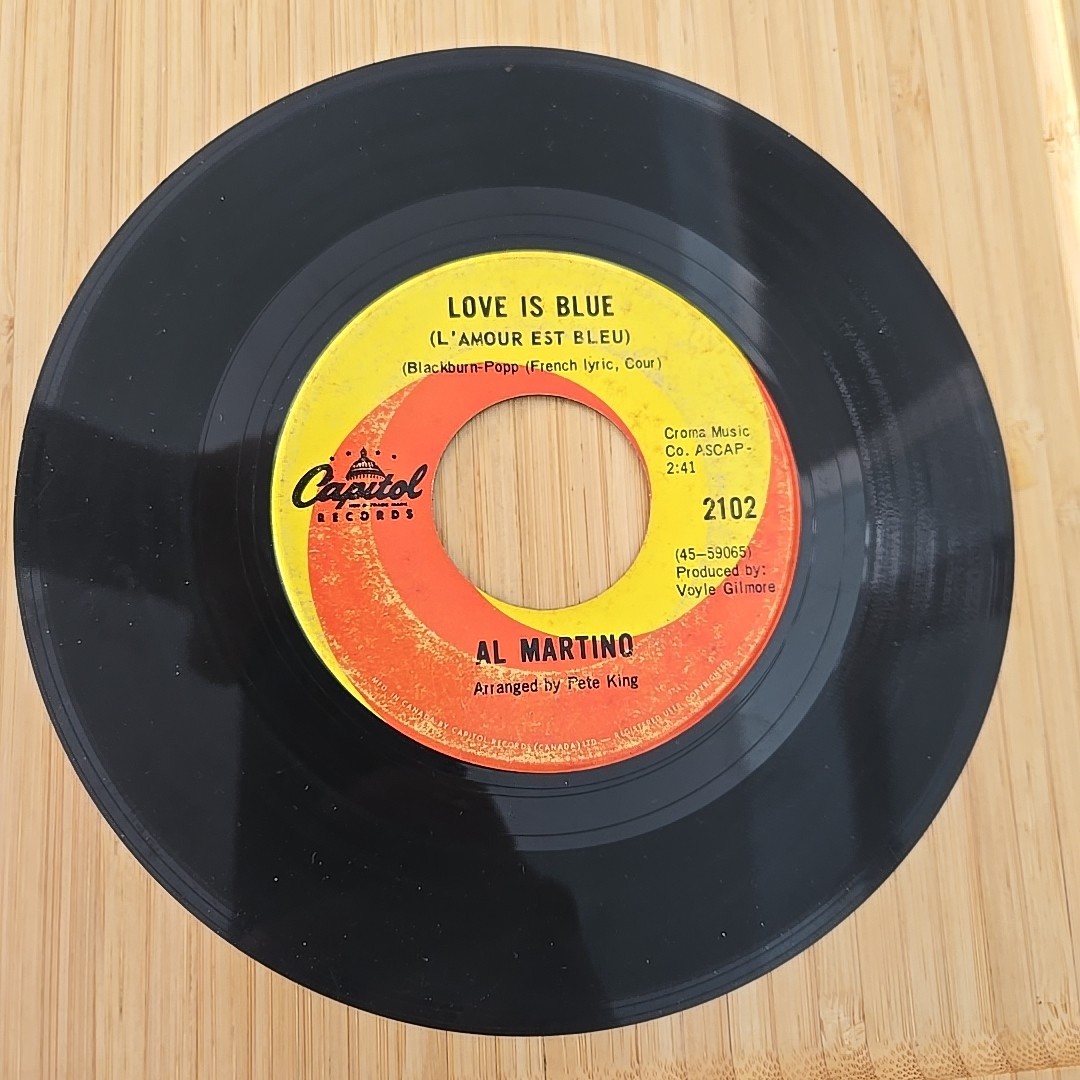 Al Martino Love Is Blue 7" *BUY 2 GET 1 FREE* Vinyl Only