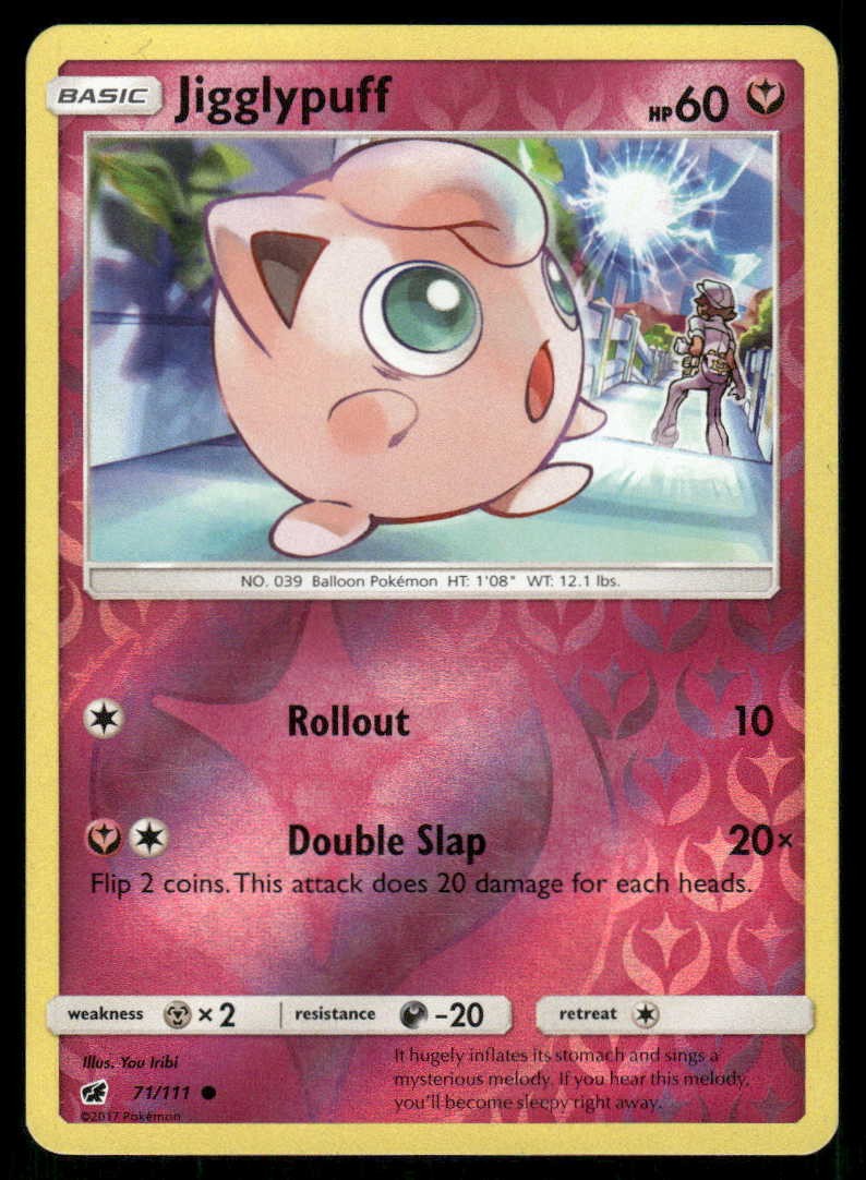 POKEMON JIGGLYPUFF CRIMSON INVASION 71/111 REVERSE HOLO C LP