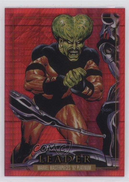 2024 Upper Deck Marvel Masterpieces '92 Prisma Rosso /492 Leader #42 0r46