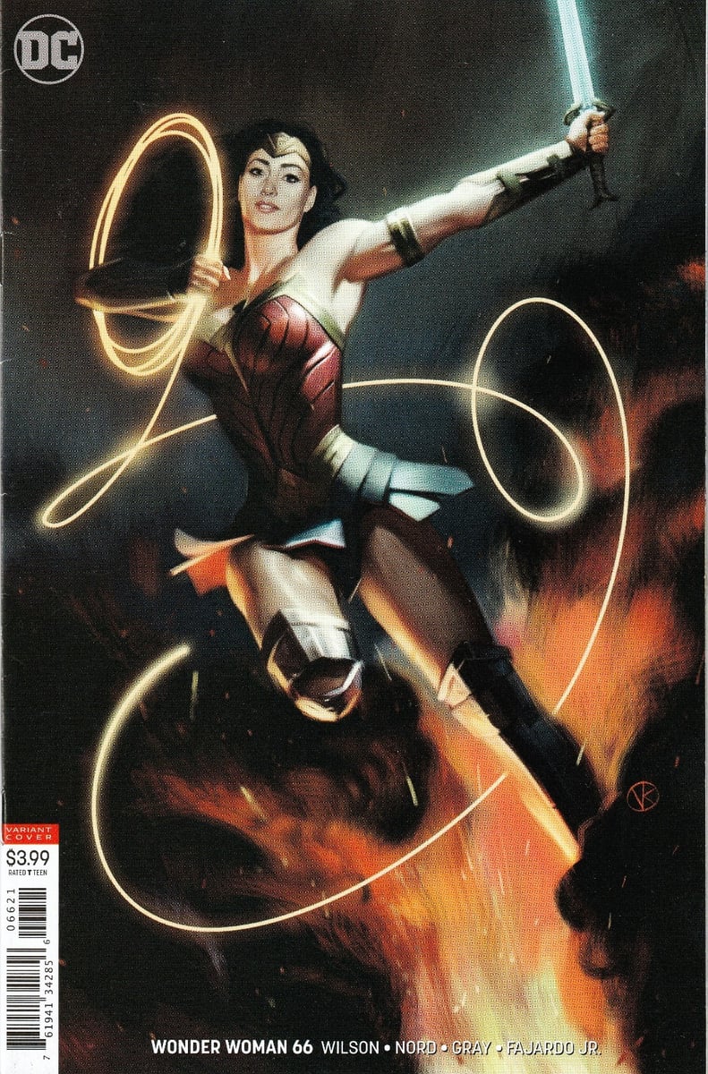 WONDER WOMAN #66 (2016) WILSON / CARY NORD ~ VARIANTE VIC KALVACHEZ ~ NON LETTO QUASI NUOVO