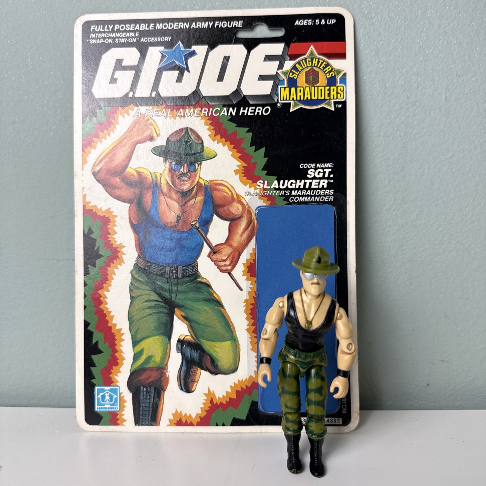 Modellino stretto Hasbro GI Joe ARAH Sgt Slaughter v2 1986 vintage