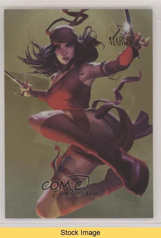 2023 Flair Marvel Gold Elektra Ben Bradi #69 READ 1b8