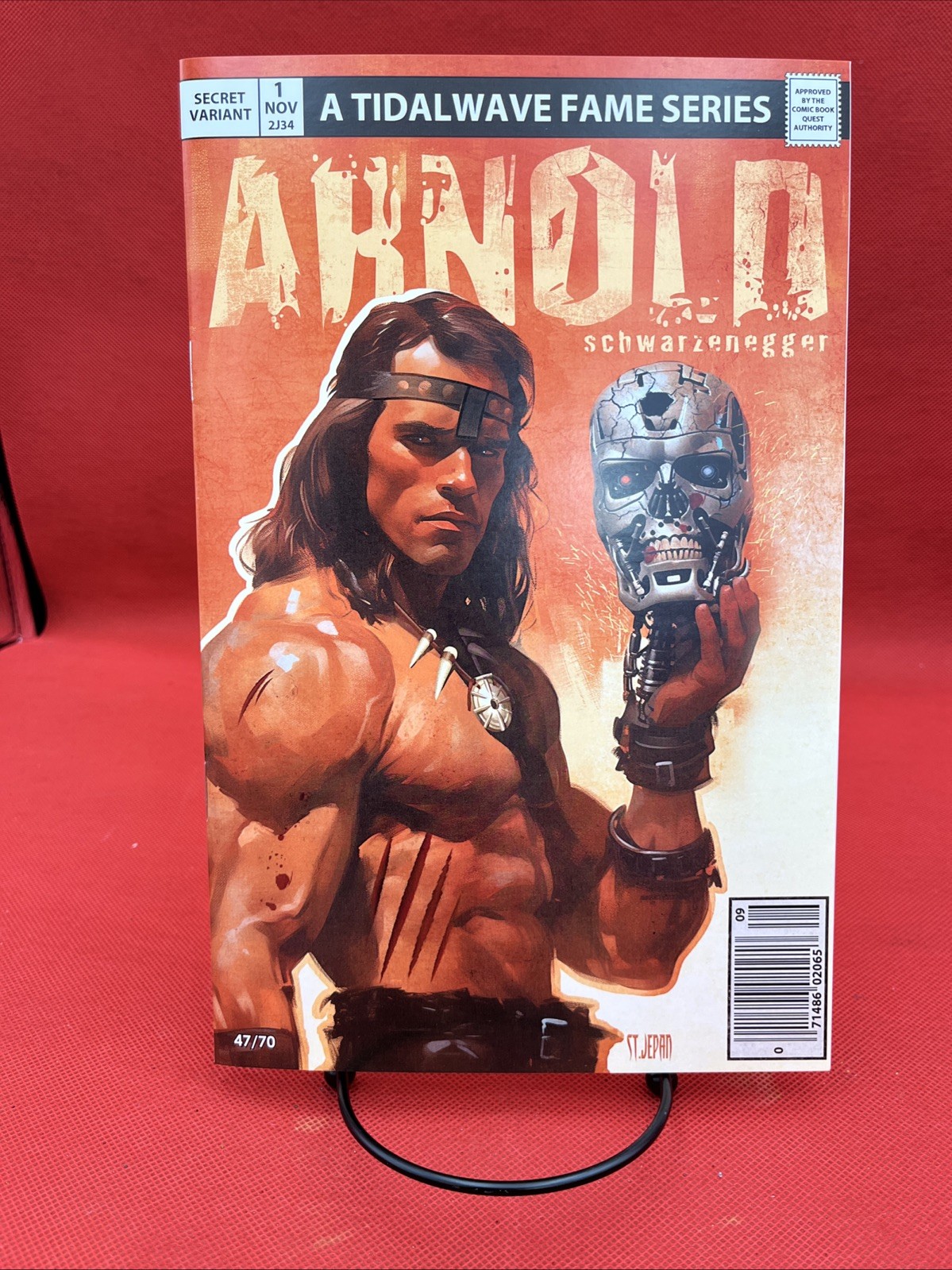 Fama: Arnold Schwarzenegger #1 CBQ variante segreta 1:70 Terminator Conan Sejic