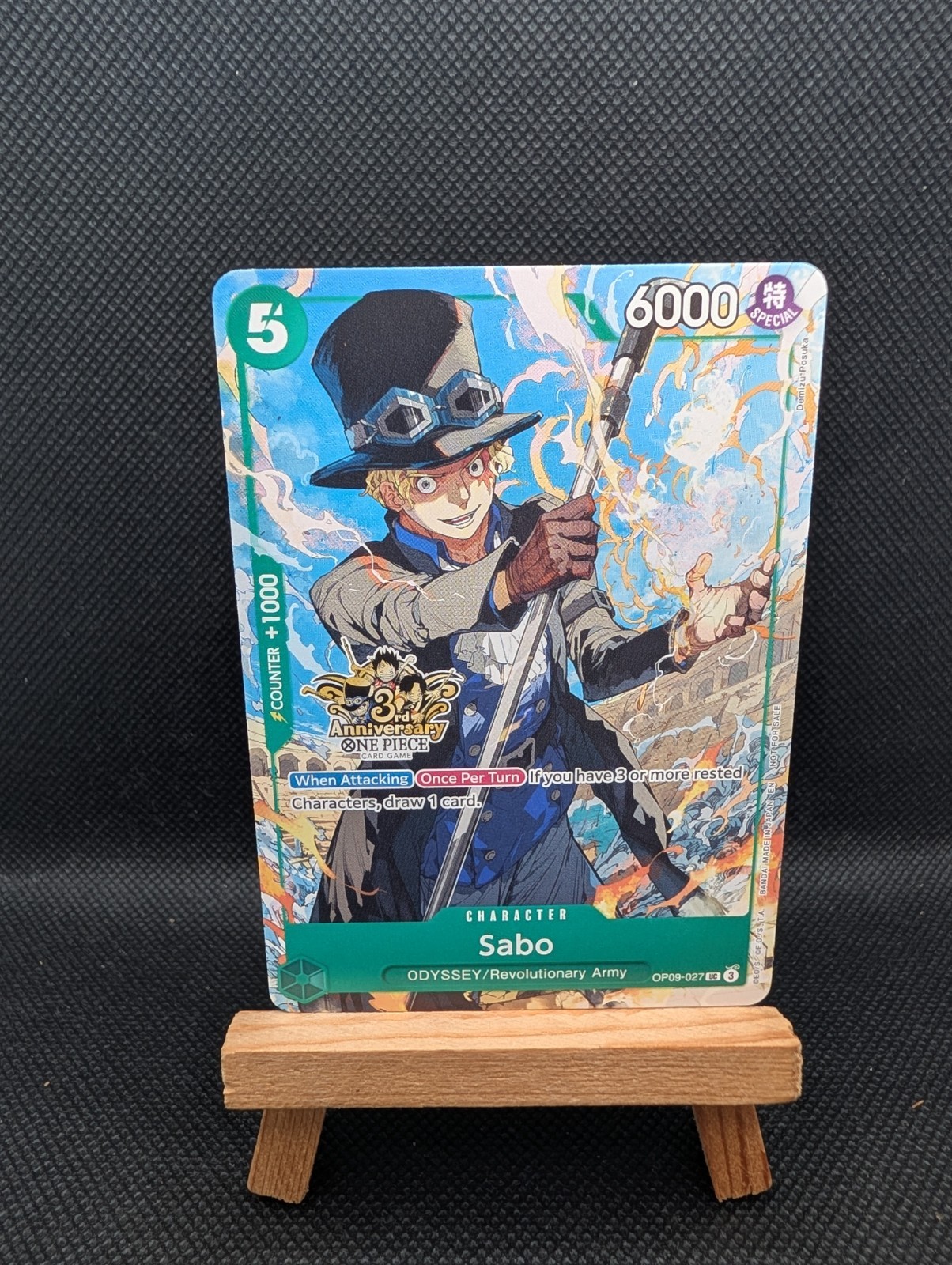 One Piece TCG - Sabo 3rd Anniversary Stamp Promo OP09-027