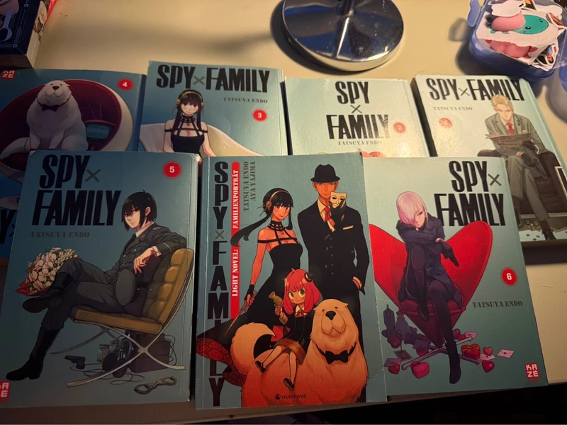 Alle für 30€ einzeln für 5€ spy Family mangas und ein Buch von spy Family