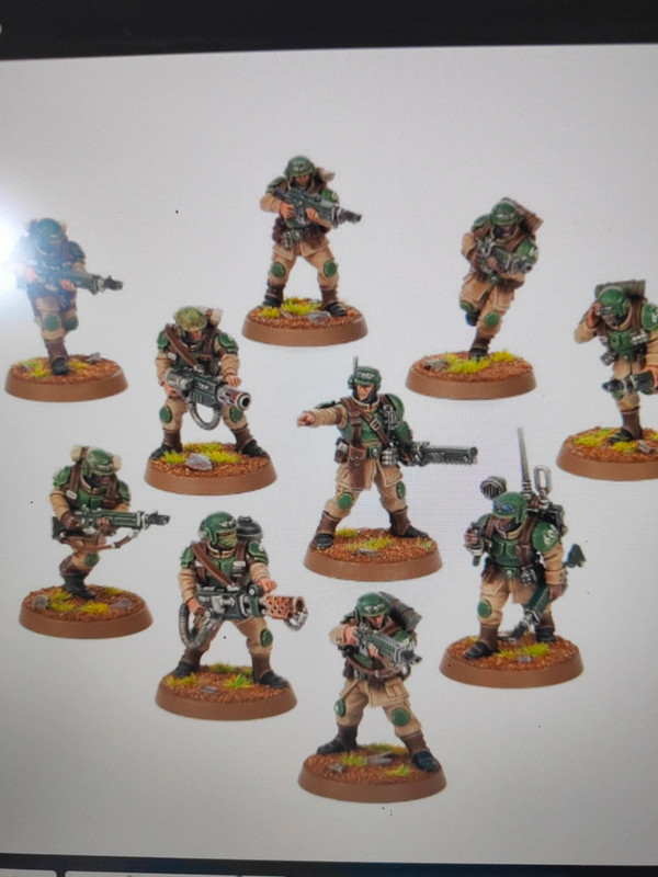 Tropas de choque de cadia Astra militarum Warhammer 40k