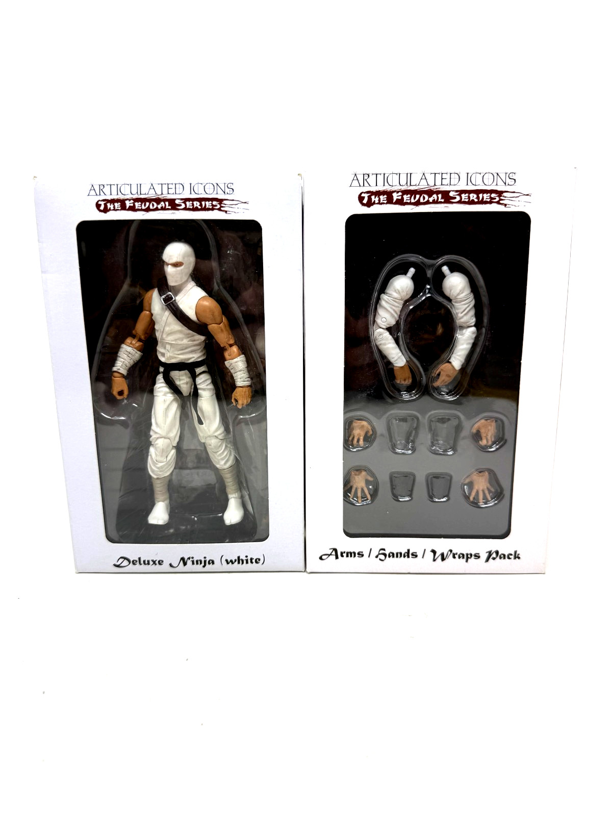 Fwoosh Articulated Icons White Basic Ninja OPENED Action Figure