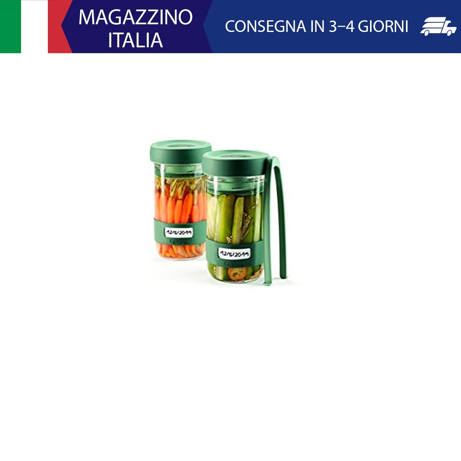 Lékué Kit di attrezzi per la preparazione di sottaceti fatti in casa con conteni
