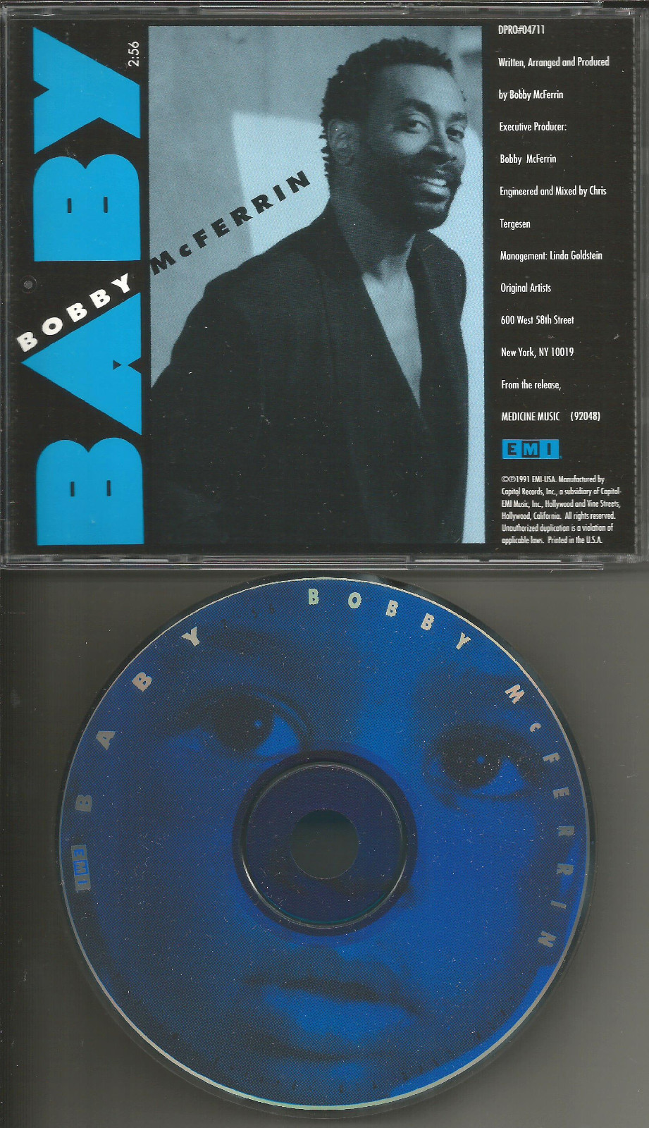 BOBBY McFERRIN Baby ULTRA RARE 1991 PROMO Radio DJ CD single USA MINT 