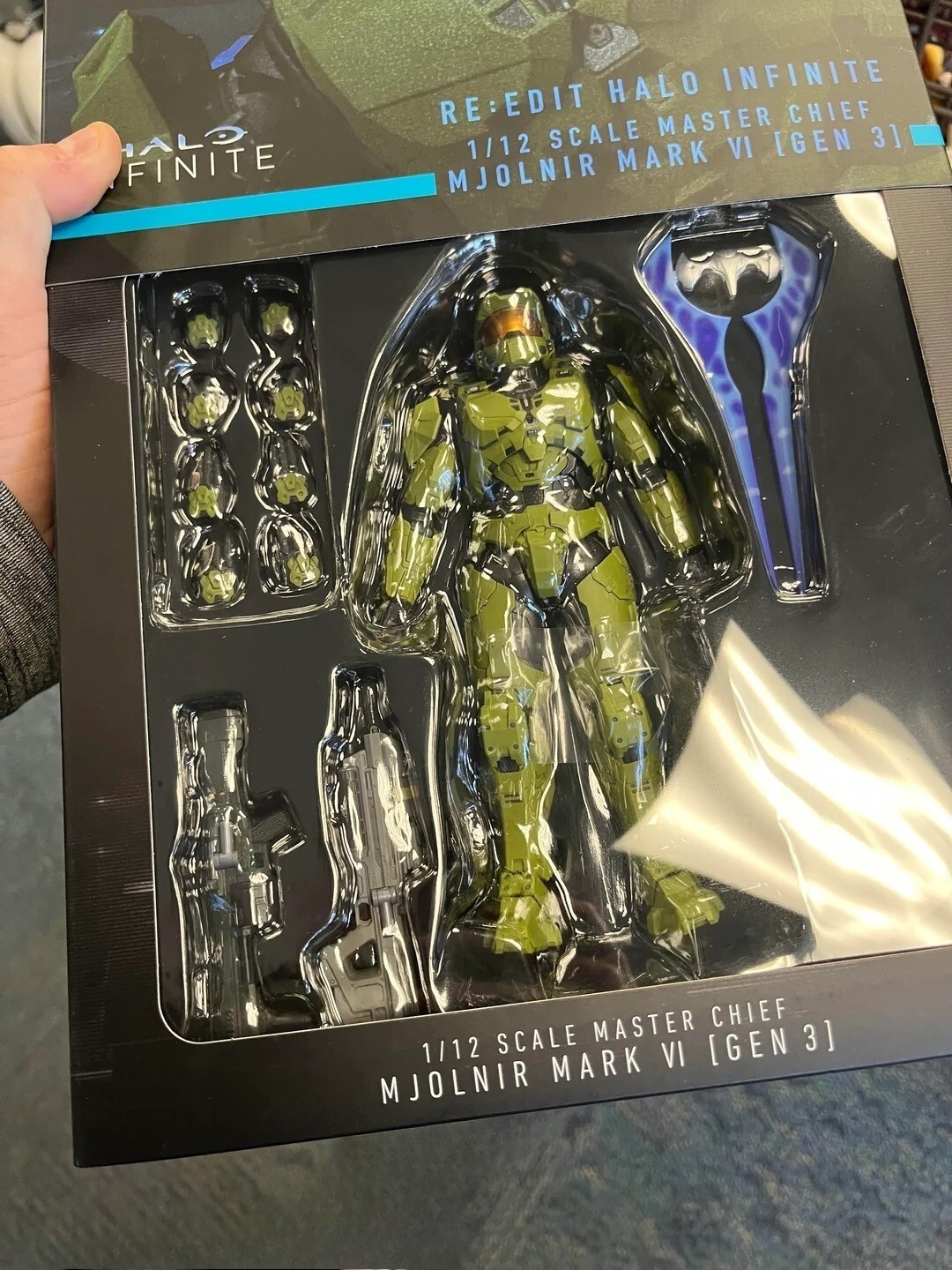 Modellino Halo Infinite Master Chief 1:12 PVC Mjolnir Mark VI kit giocattoli