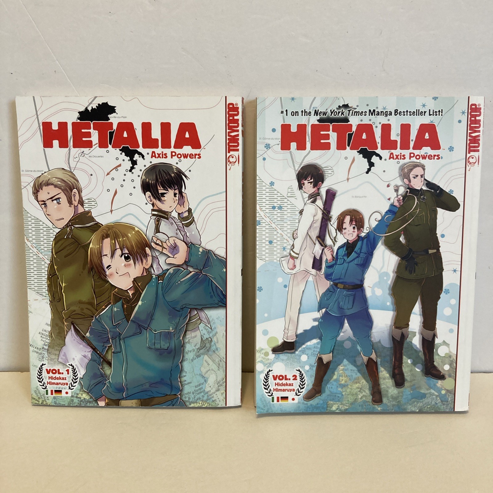 Hetalia Axis Powers volume 1 e 2 manga inglese prima stampa Tokyopop