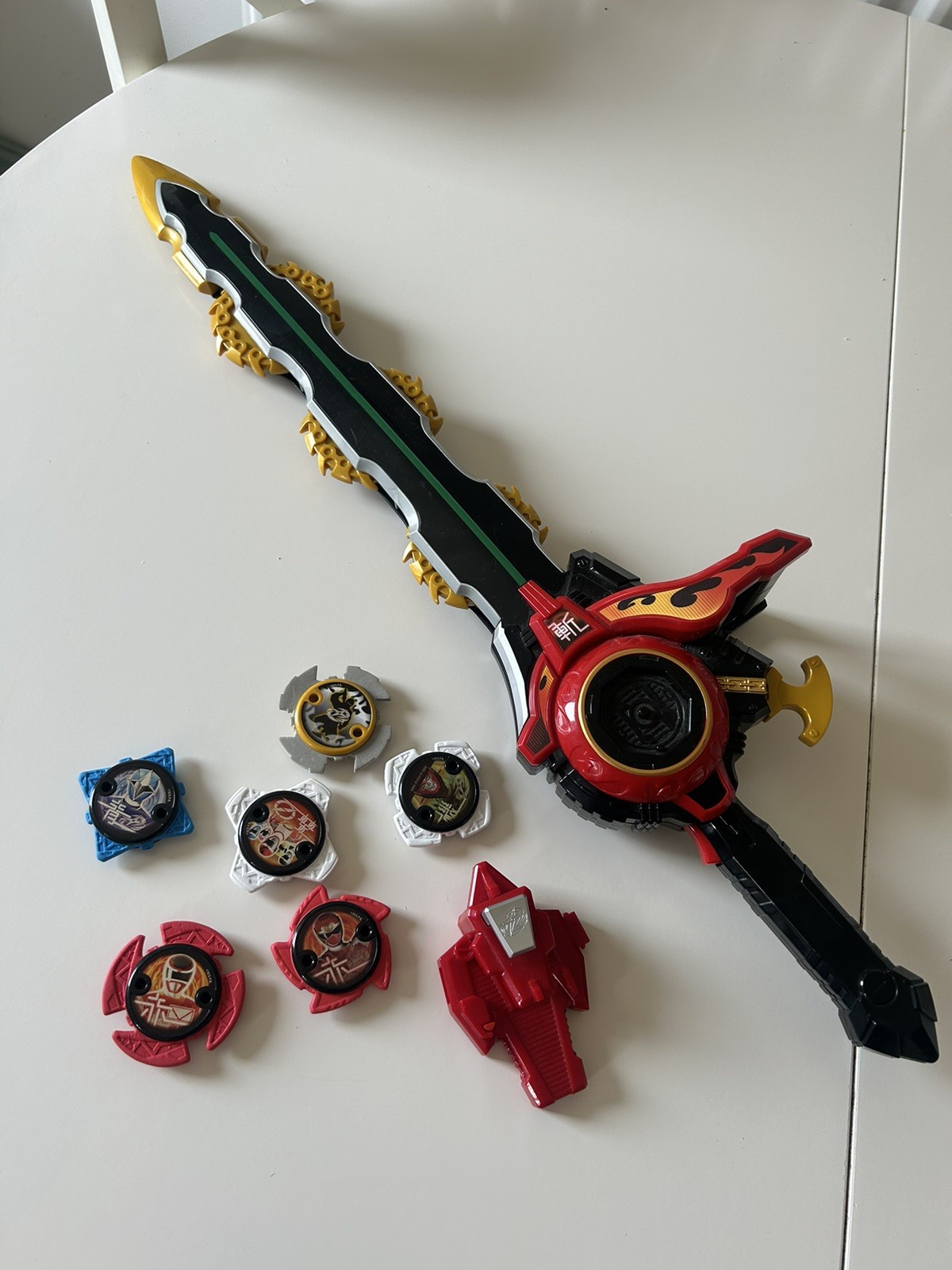 Power Rangers Ninja Steel Deluxe Master Blade Sword con stella testato funzionante