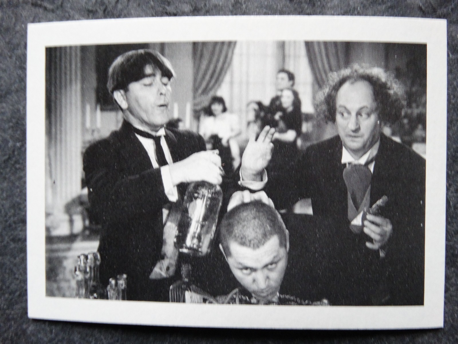 1985 FTCC The Three Stooges Trivia Backs #12 Moe Larry Curly Trading Card