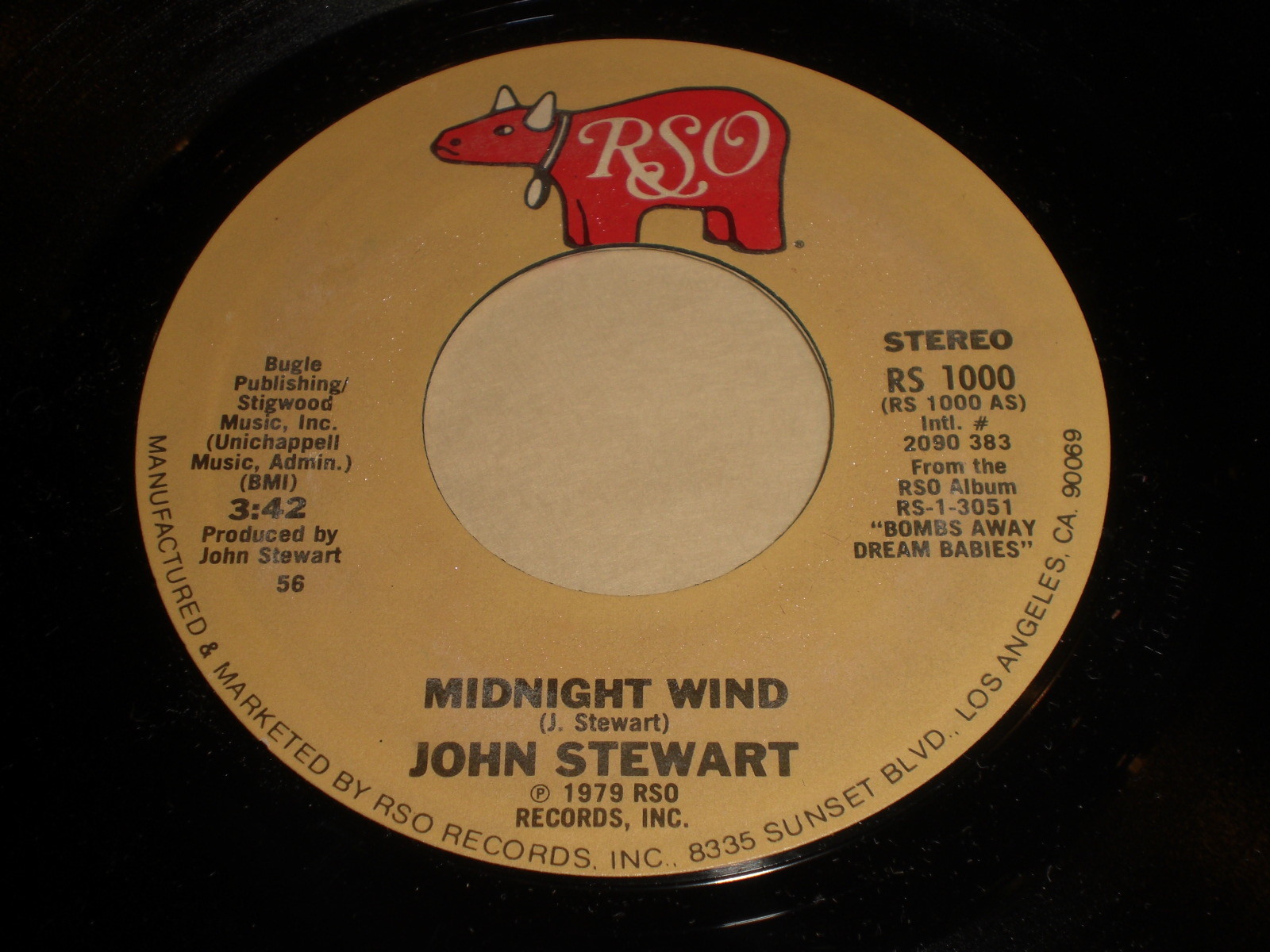 John Stewart: Midnight Wind / Somewhere Down The Line 45 - RSO