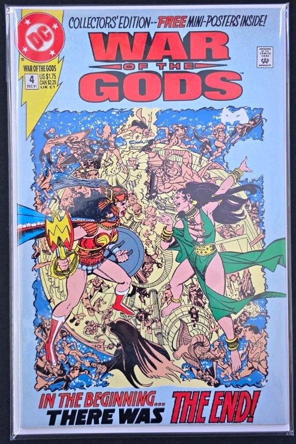 DC Comics La Guerra degli Dei #4 (1991) Wonder Woman George Pérez Poster Variante