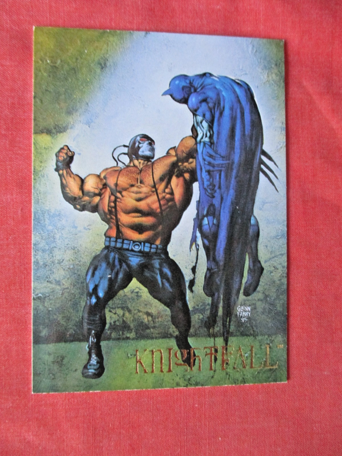 SkyBox 1995 DC Comics Batman Knightfall Embossed  C1 Insert Trading Card   B2