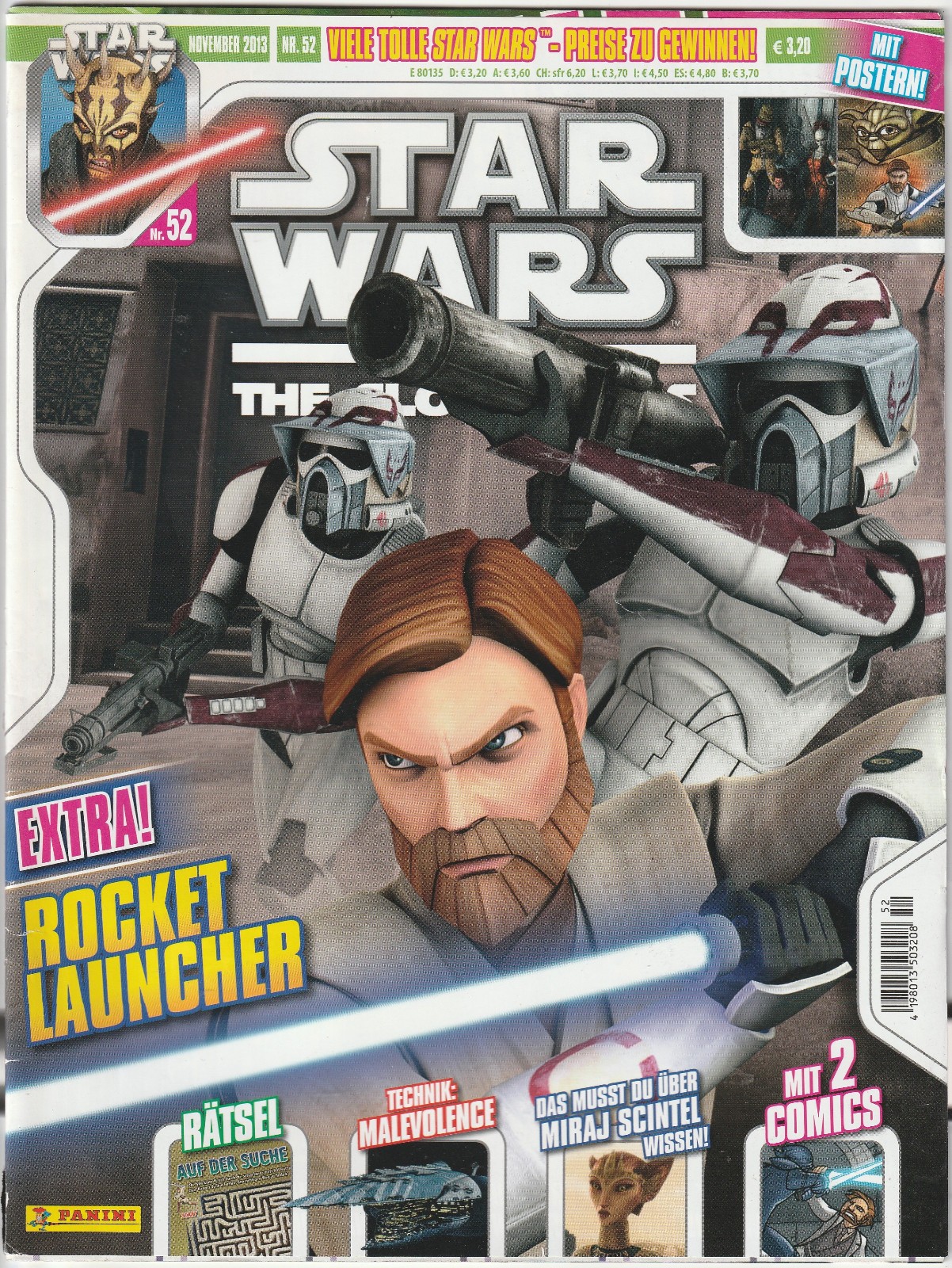 ✪ STAR WARS: THE CLONE WARS #52 + Poster/senza supplemento, Panini COMICHEFT TOP Z1
