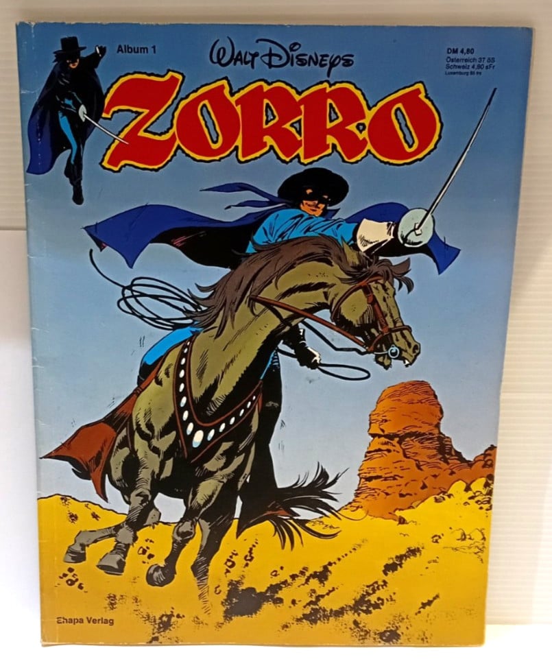Album Walt Disney Zorro 1 A4 Ehapa Editore 1982