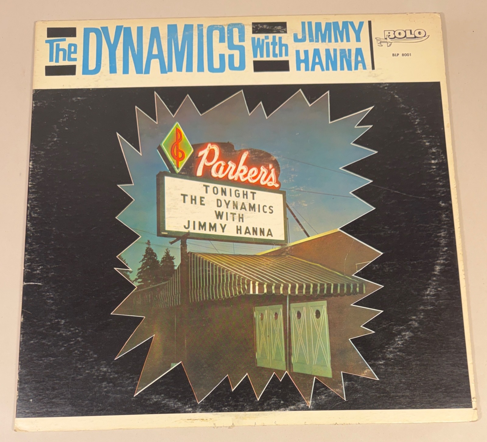 The Dynamics with Jimmy Hanna Record VG++, 1964 Bolo Records BLP 8001
