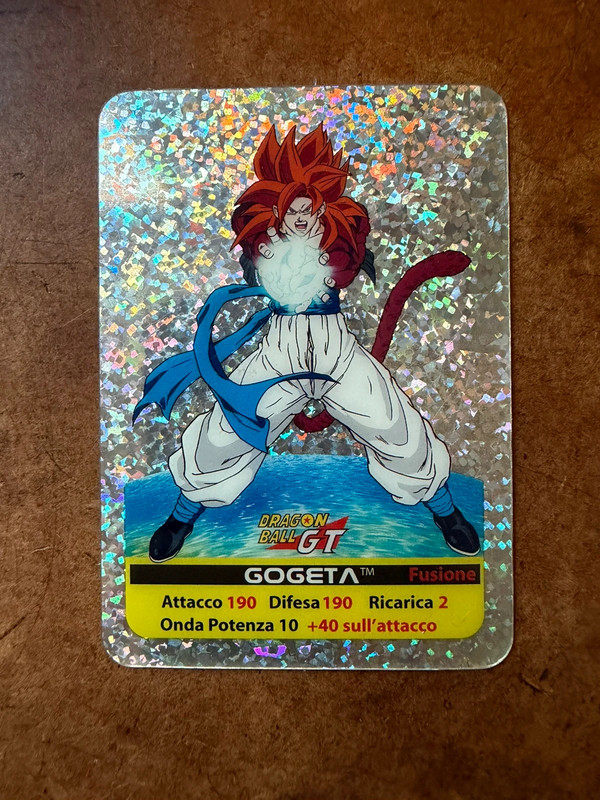 Dragon Ball GT Lamincards Edibas - Gogeta SSJ4 Prismatica Silver