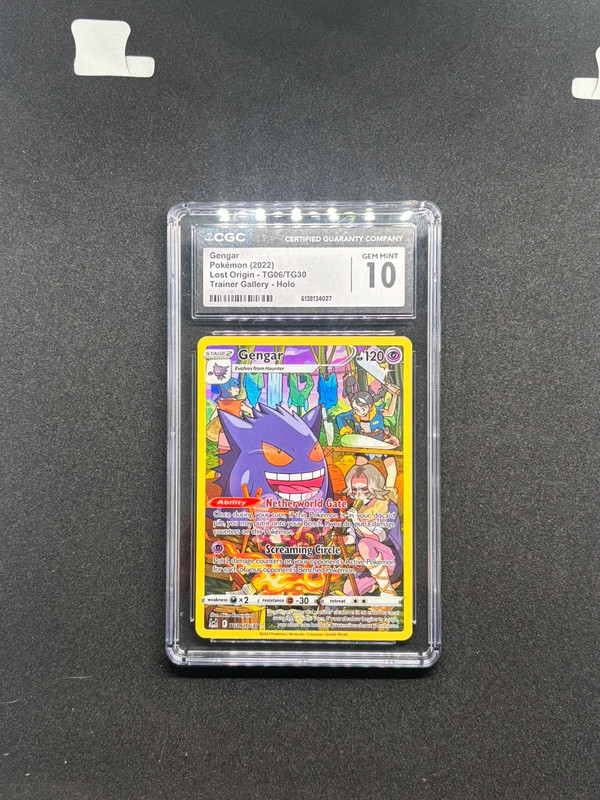 gengar tg06/tg30 lost origin trainer gallery cgc gem mint 10 pokemon