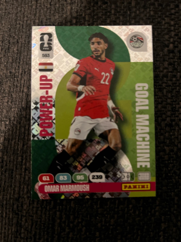 Omar Marmoush Panini Power Up Fußballkarte – selten Insert Karte