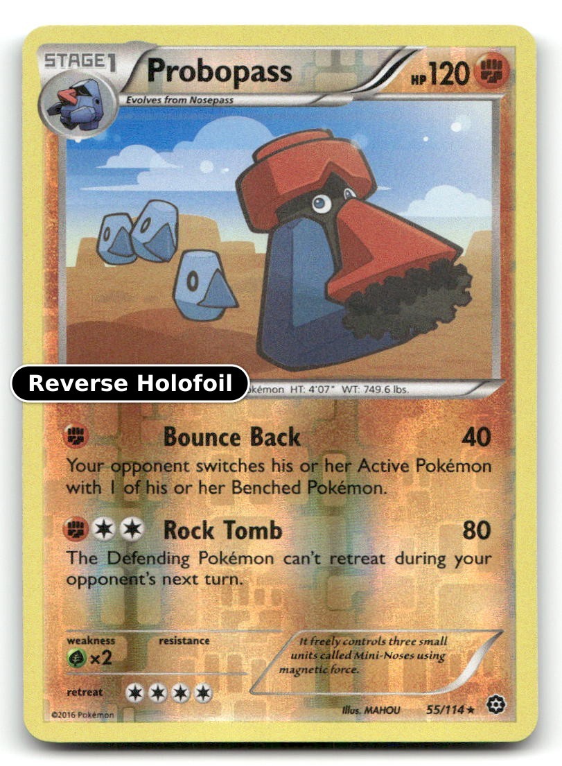 Probopass Reverse Holofoil XY - Steam Siege 55/114 LP Pokemon