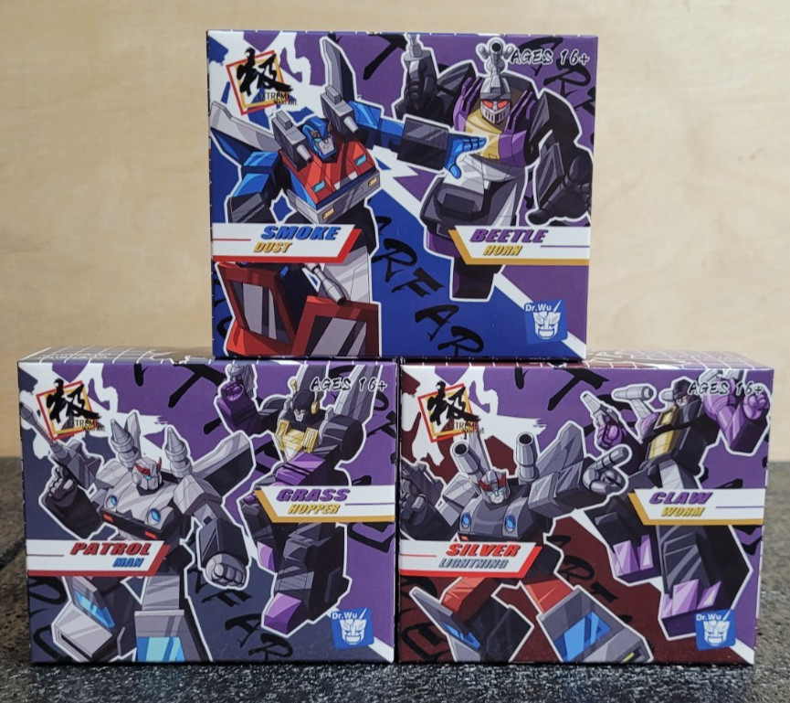 Dr Wu set di 6 figure - PatrolMan GrassHopper SilverLightning ClawWorm SmokeDst