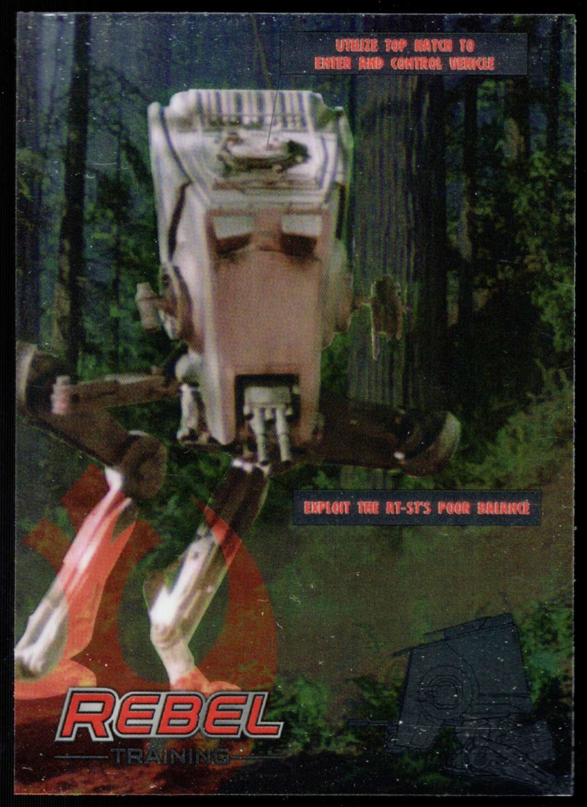 2014 Star Wars Chrome Perspectives "ADDESTRAMENTO RIBELLE" Scheda #3...AT-ST