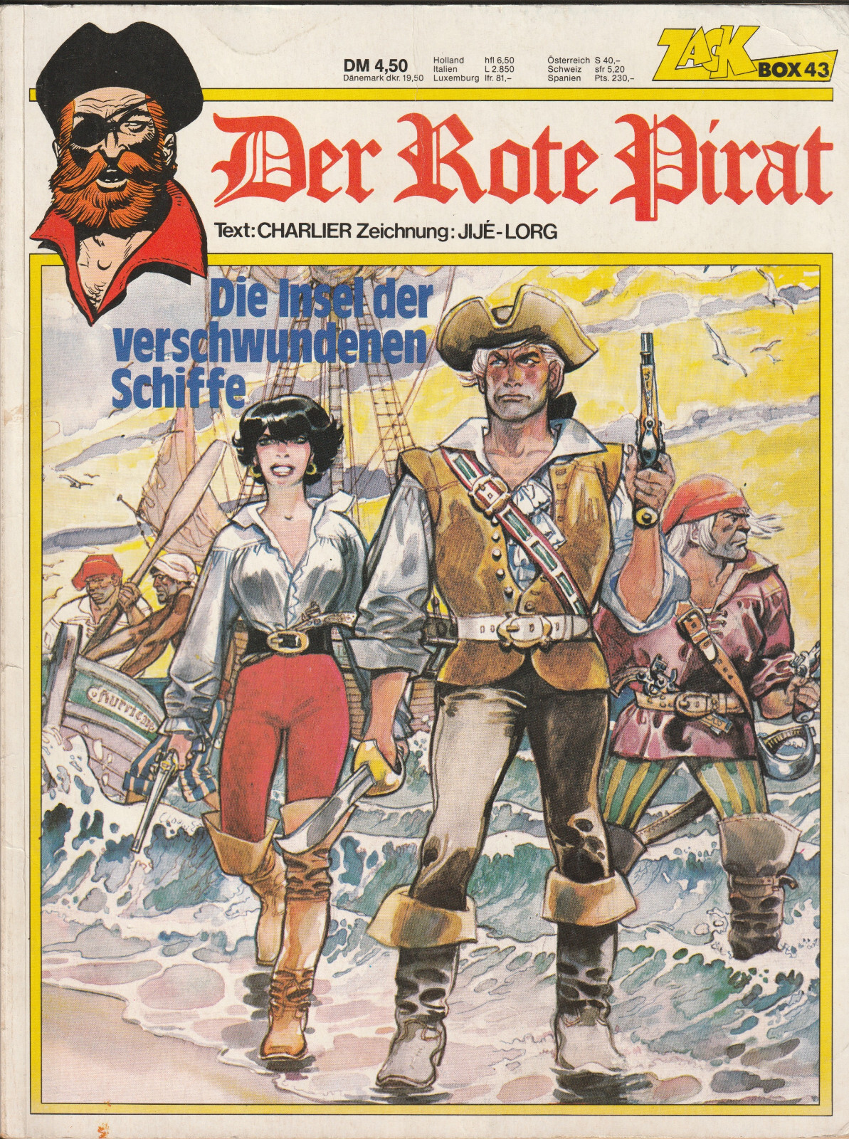 ✪ ZACK BOX #43 Il Pirata Rosso: L'Isola dei..., Corallo 1981 COMICALBUM Z2