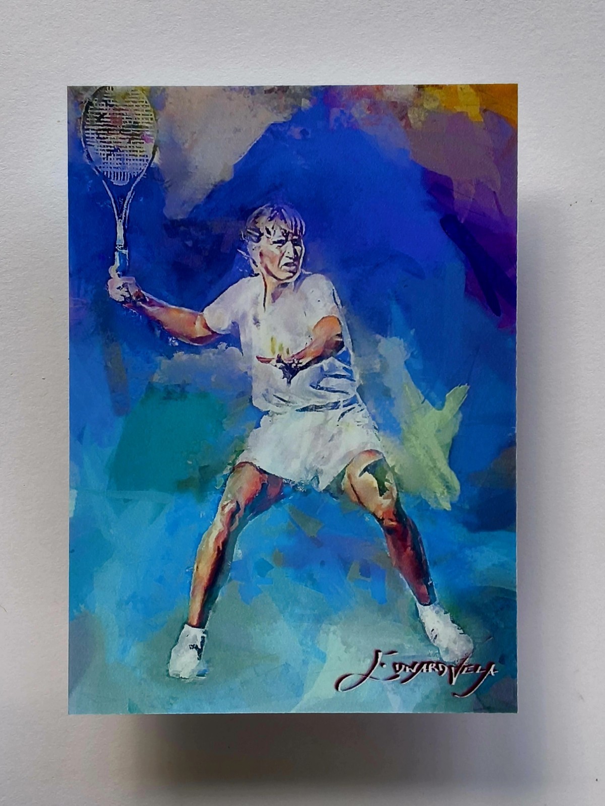 Steffi Graf #2 Art Card Limited 11/50 Edward Vela Firmata (Tennis -)