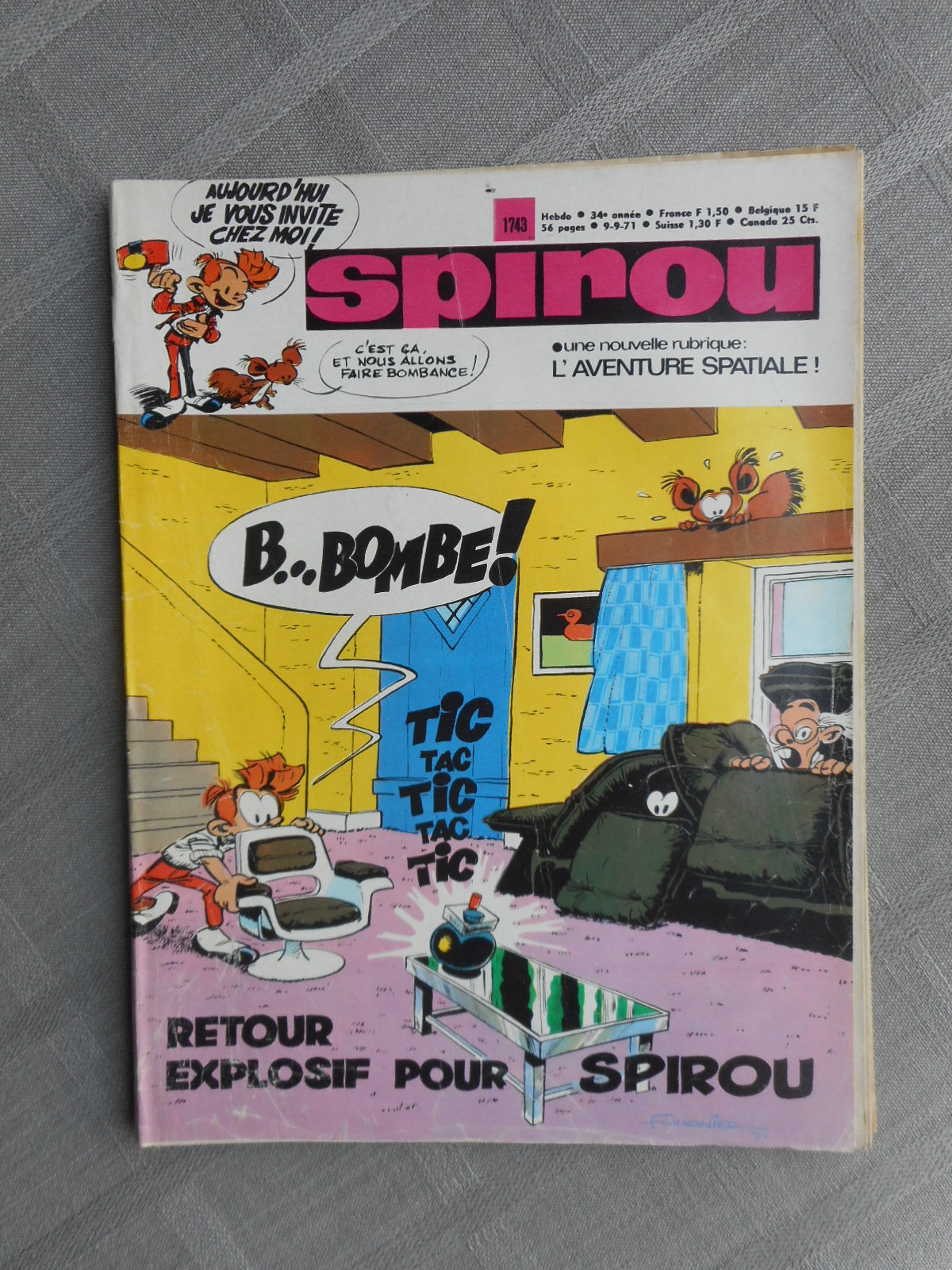 Hebdo Spirou N°1743 Stato Corretto Con Il Supplemento + Mini Racconto