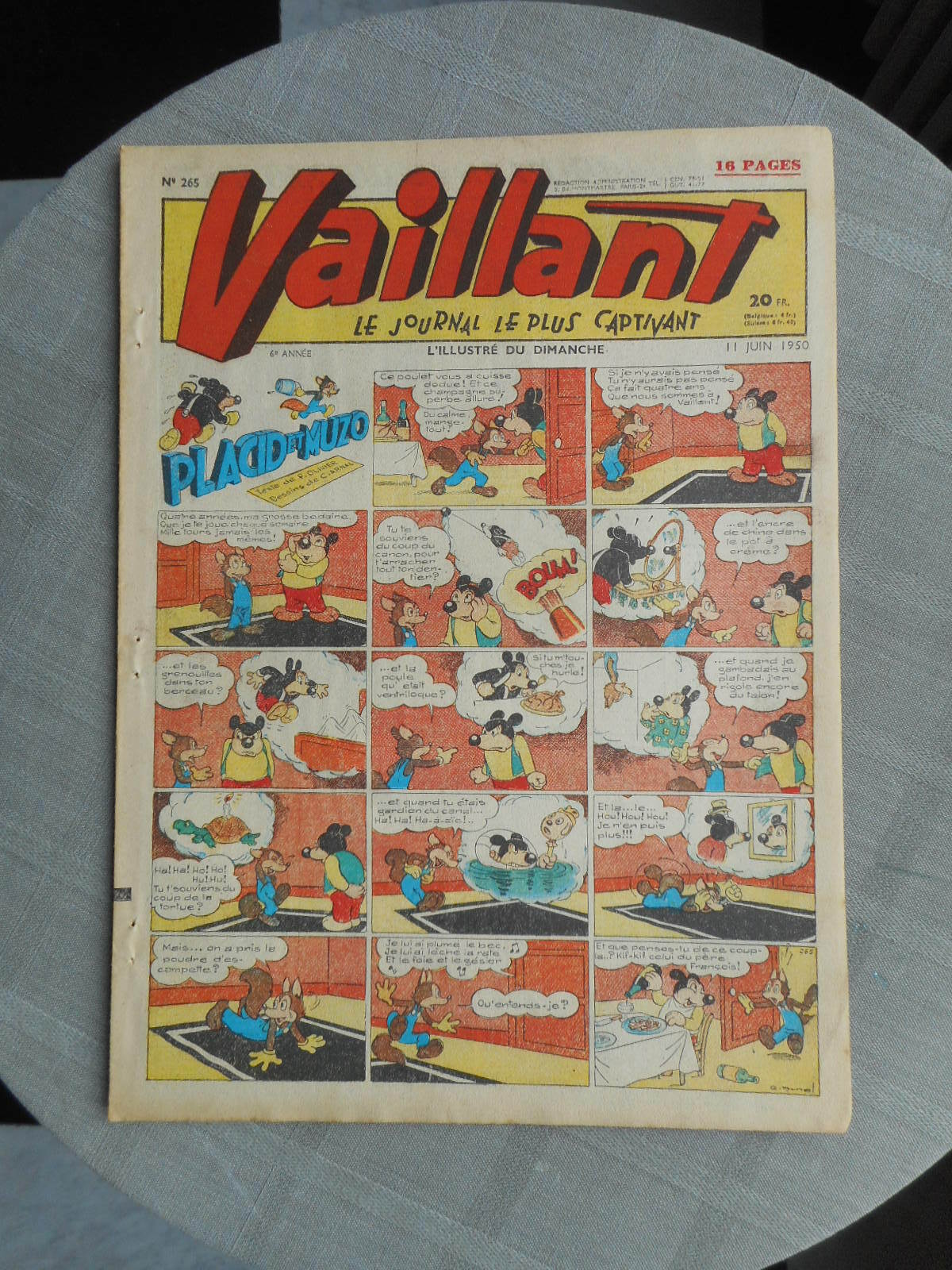 Vaillant Il Giornale Più Coinvolgente N°265 1950 Buone Condizioni