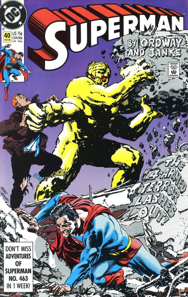 Superman #40 FN 1990 Immagine Stock