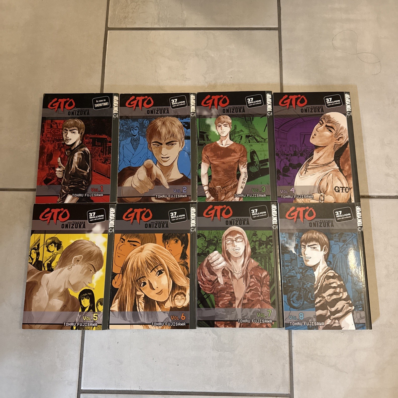 GTO Great Teacher Onizuka Manga Set Vol 1-8 di Tohru Fujisawa Tokyopop Inglese